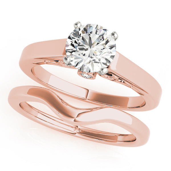 Luxe Remounts Any Shape Round Diamond Engagement Ring in 10K/14K gold and platinum with certified lab-grown or natural diamonds