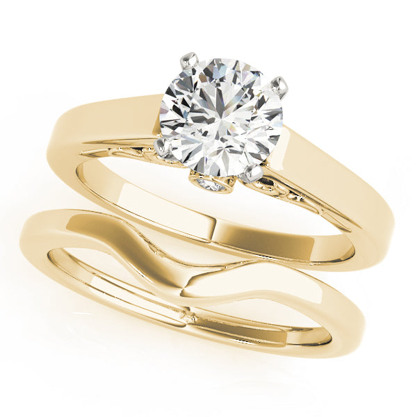 Luxe Remounts Any Shape Round Diamond Engagement Ring in 10K/14K gold and platinum with certified lab-grown or natural diamonds