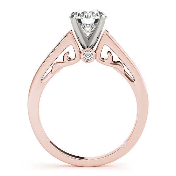 Luxe Remounts Any Shape Round Diamond Engagement Ring in 10K/14K gold and platinum with certified lab-grown or natural diamonds