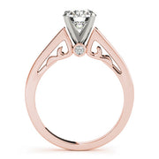 Luxe Remounts Any Shape Round Diamond Engagement Ring in 10K/14K gold and platinum with certified lab-grown or natural diamonds
