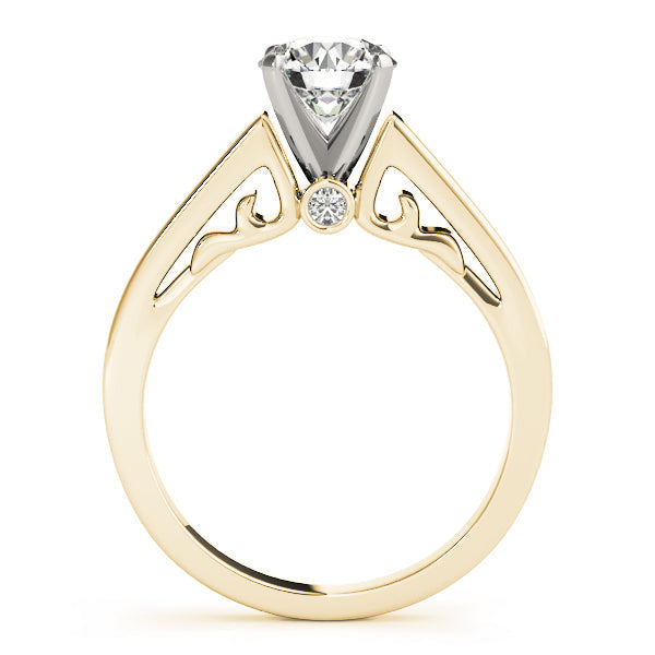 Luxe Remounts Any Shape Round Diamond Engagement Ring in 10K/14K gold and platinum with certified lab-grown or natural diamonds
