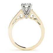 Luxe Remounts Any Shape Round Diamond Engagement Ring in 10K/14K gold and platinum with certified lab-grown or natural diamonds