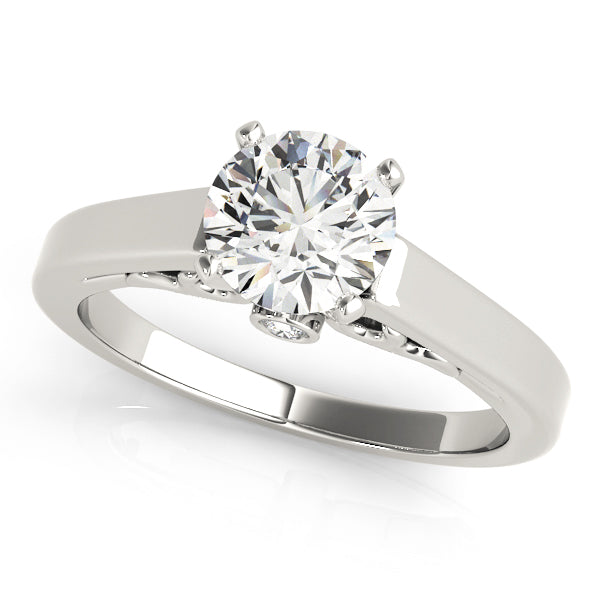 Luxe Remounts Any Shape Round Diamond Engagement Ring in 10K/14K gold and platinum with certified lab-grown or natural diamonds