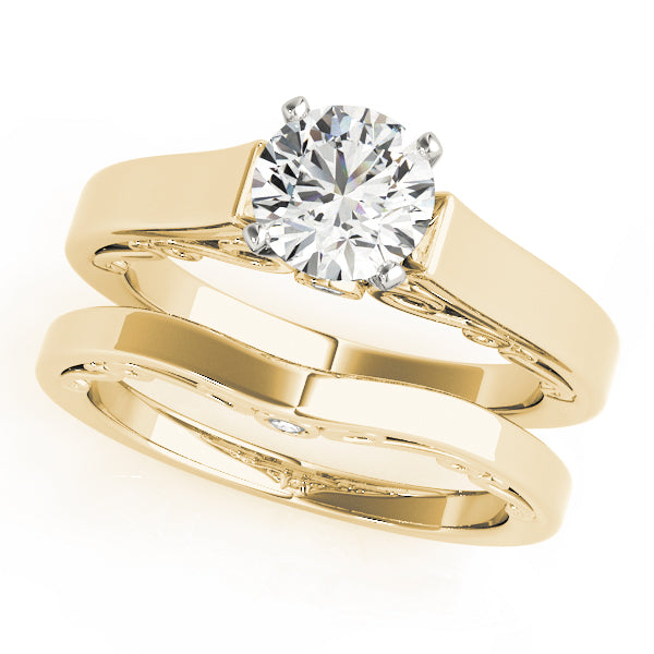 Refined Remounts Any Shape Round Diamond Engagement Ring in 10K/14K gold and platinum with certified lab-grown or natural diamonds