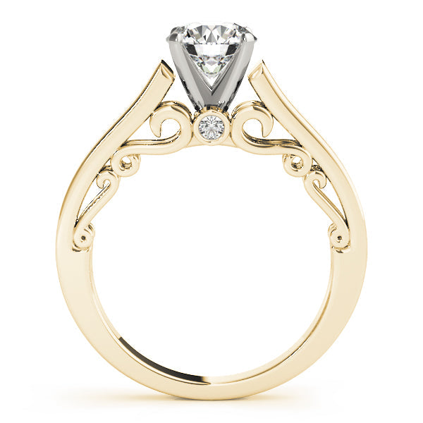 Refined Remounts Any Shape Round Diamond Engagement Ring in 10K/14K gold and platinum with certified lab-grown or natural diamonds