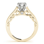 Refined Remounts Any Shape Round Diamond Engagement Ring in 10K/14K gold and platinum with certified lab-grown or natural diamonds