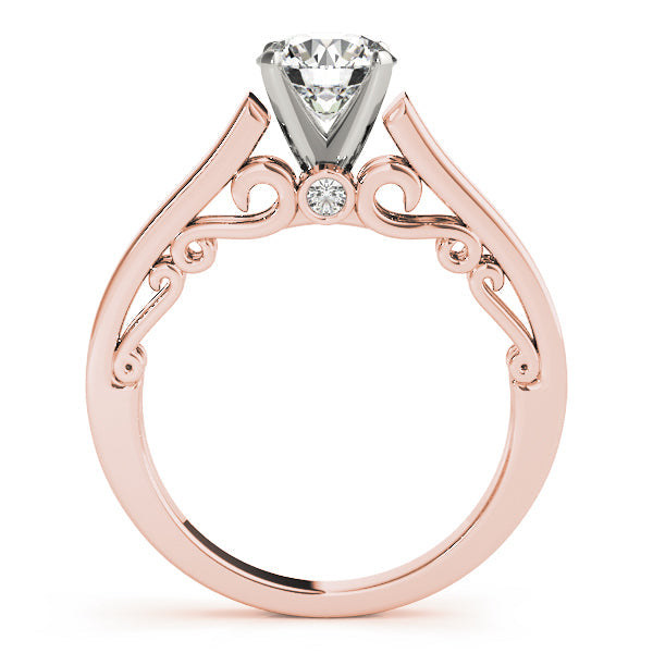 Refined Remounts Any Shape Round Diamond Engagement Ring in 10K/14K gold and platinum with certified lab-grown or natural diamonds