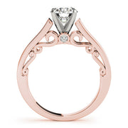Refined Remounts Any Shape Round Diamond Engagement Ring in 10K/14K gold and platinum with certified lab-grown or natural diamonds