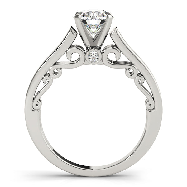 Refined Remounts Any Shape Round Diamond Engagement Ring in 10K/14K gold and platinum with certified lab-grown or natural diamonds