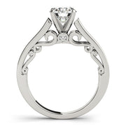 Refined Remounts Any Shape Round Diamond Engagement Ring in 10K/14K gold and platinum with certified lab-grown or natural diamonds