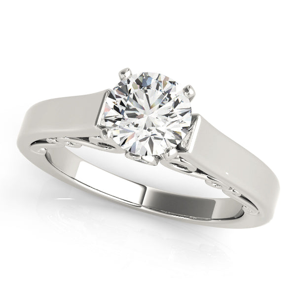 Refined Remounts Any Shape Round Diamond Engagement Ring in 10K/14K gold and platinum with certified lab-grown or natural diamonds