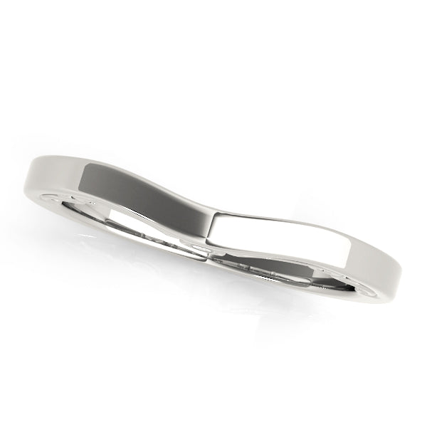 Filigree Curved Half Eternity Ring in Gold & Platinum