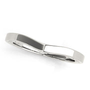Filigree Curved Half Eternity Ring in Gold & Platinum