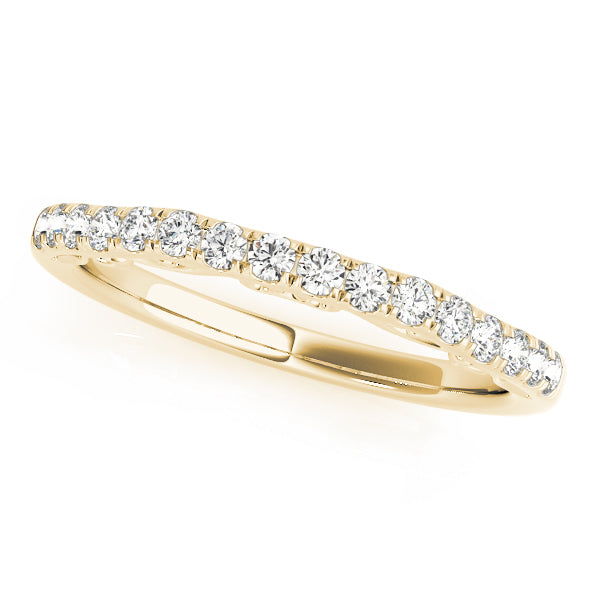 Curved Bands Half Eternity Ring in 10K/14K gold and platinum with certified lab-grown or natural diamonds