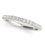 Curved Bands Half Eternity Ring in Gold & Platinum