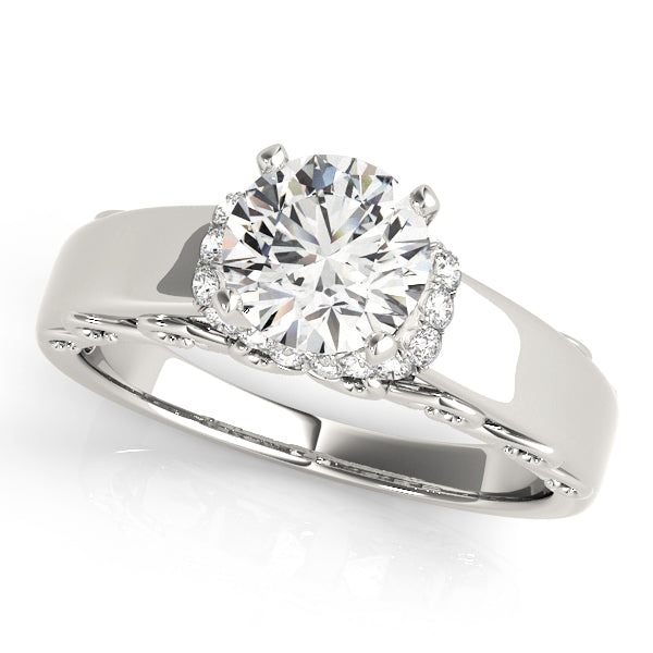 Signature Remounts Any Shape Round Diamond Engagement Ring in 10K/14K gold and platinum with certified lab-grown or natural diamonds