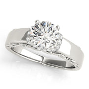 Signature Remounts Any Shape Round Diamond Engagement Ring in 10K/14K gold and platinum with certified lab-grown or natural diamonds