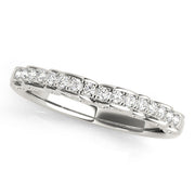 Curved Bands Half Eternity Ring in Gold & Platinum