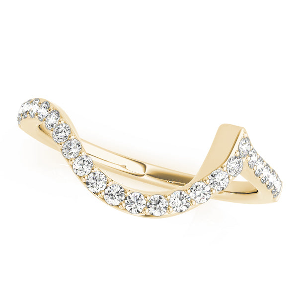 Curved Bands Half Eternity Ring in 10K/14K gold and platinum with certified lab-grown or natural diamonds
