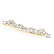 Curved Half Eternity Ring in 10K/14K gold and platinum with certified lab-grown or natural diamonds