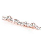 Curved Half Eternity Ring in Gold & Platinum