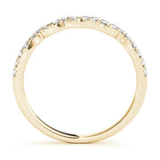 Curved Half Eternity Ring in Gold & Platinum