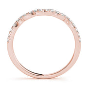 Curved Half Eternity Ring in Gold & Platinum