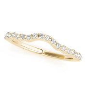 Curved Bands Half Eternity Ring in 10K/14K gold and platinum with certified lab-grown or natural diamonds