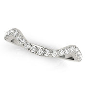Split Prong Curved Half Eternity Ring in Gold & Platinum