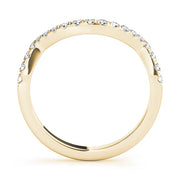 Split Prong Curved Half Eternity Ring in Gold & Platinum