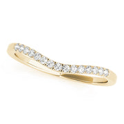 U-Prong Curved Half Eternity Ring in 10K/14K gold and platinum with certified lab-grown or natural diamonds