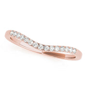 U-Prong Curved Half Eternity Ring in Gold & Platinum