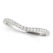 U-Prong Curved Half Eternity Ring in Gold & Platinum