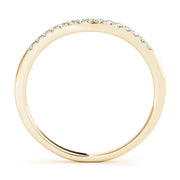 U-Prong Curved Half Eternity Ring in Gold & Platinum