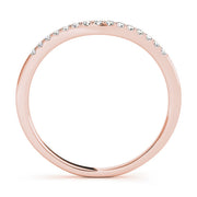 U-Prong Curved Half Eternity Ring in Gold & Platinum