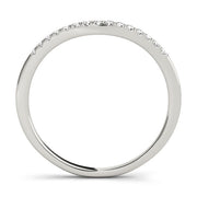 U-Prong Curved Half Eternity Ring in Gold & Platinum