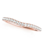 Split Prong Curved Half Eternity Ring in Gold & Platinum
