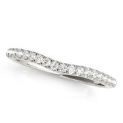 Split Prong Curved Half Eternity Ring in Gold & Platinum