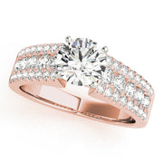 Pristine Remount Round Diamond Engagement Ring in 10K/14K gold and platinum with certified lab-grown or natural diamonds