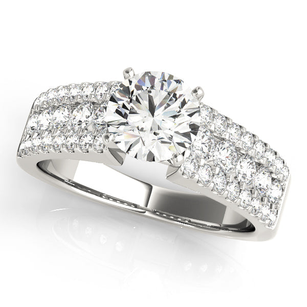 Pristine Remount Round Diamond Engagement Ring in 10K/14K gold and platinum with certified lab-grown or natural diamonds