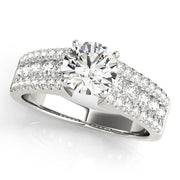 Pristine Remount Round Diamond Engagement Ring in 10K/14K gold and platinum with certified lab-grown or natural diamonds