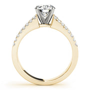 Pristine Remount Round Diamond Engagement Ring in 10K/14K gold and platinum with certified lab-grown or natural diamonds