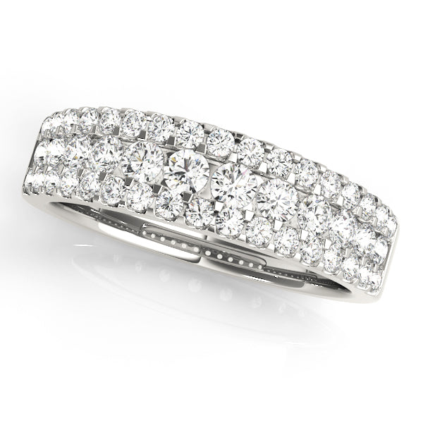 Diamond Half Eternity Ring in Gold & Platinum