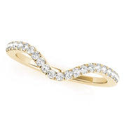 Curved Half Eternity Ring in 10K/14K gold and platinum with certified lab-grown or natural diamonds