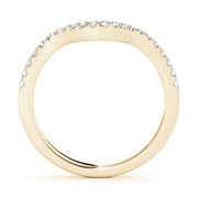 Curved Half Eternity Ring in Gold & Platinum