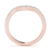 Curved Half Eternity Ring in Gold & Platinum