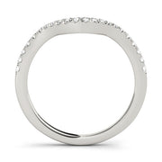 Curved Half Eternity Ring in Gold & Platinum