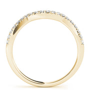 Split Prong Curved Half Eternity Ring in Gold & Platinum