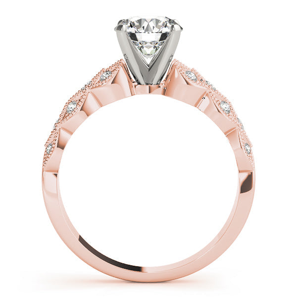 Romantic Multi-Row Round Diamond Engagement Ring in 10K/14K gold and platinum with certified lab-grown or natural diamonds