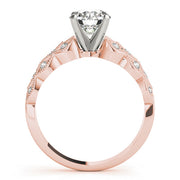 Romantic Multi-Row Round Diamond Engagement Ring in 10K/14K gold and platinum with certified lab-grown or natural diamonds
